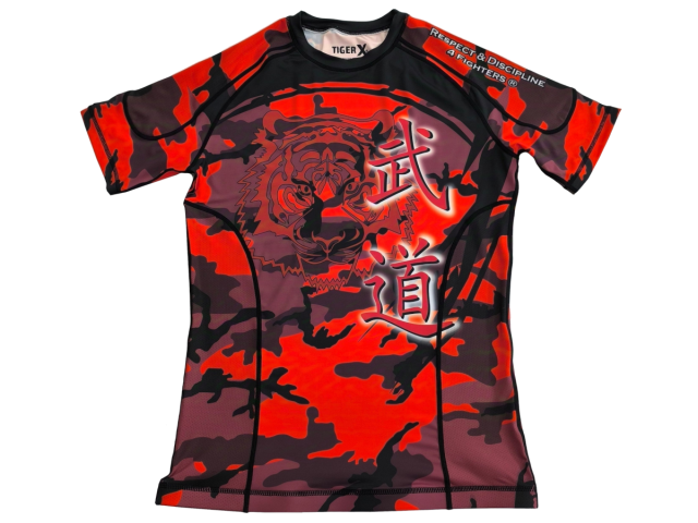 Rashguard MMA TigerX CAMO Rouge469:2272 624:2142